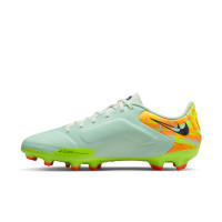 Nike Tiempo Legend Academy 9 Grass/Artificial Turf Football Shoes (MG) Green Orange Yellow