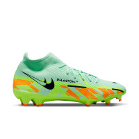 Nike Phantom GT2 Academy Dynamic Fit Grass/Artificial Turf Football Shoes (MG) Green Orange