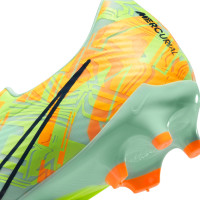Nike Zoom Mercurial Vapor 15 Academy Grass/Artificial Grass Football Shoes (MG) Green Orange Bright Yellow