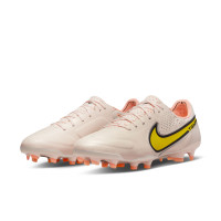 Nike Tiempo Legend Elite 9 Gras Voetbalschoenen (FG) Beige Zwart Geel