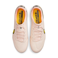 Nike Tiempo Legend Elite 9 Gras Voetbalschoenen (FG) Beige Zwart Geel