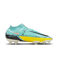 Nike Phantom Elite GT2 Dynamic Fit Gras Voetbalschoenen (FG) Blauw Zwart Geel