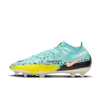 Nike Phantom Elite GT2 Dynamic Fit Gras Voetbalschoenen (FG) Blauw Zwart Geel