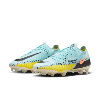 Nike Phantom Elite GT2 Gras Voetbalschoenen (FG) Blauw Zwart Roze Geel