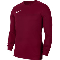 Nike Park VII Kids Long Sleeve Football Shirt Dark Red White