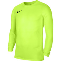 Nike Dry Park VII Long Sleeve Football Shirt Kids Neon Yellow Black