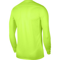 Nike Dry Park VII Long Sleeve Football Shirt Kids Neon Yellow Black