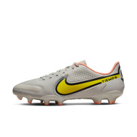 Nike Tiempo Legend Academy 9 Grass/Artificial Grass Football Shoes (MG) Beige Yellow Orange