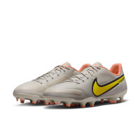 Nike Tiempo Legend Academy 9 Grass/Artificial Grass Football Shoes (MG) Beige Yellow Orange