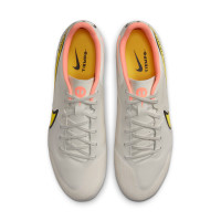 Nike Tiempo Legend Academy 9 Grass/Artificial Grass Football Shoes (MG) Beige Yellow Orange