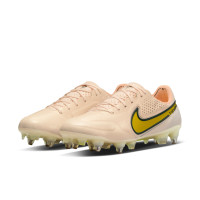 Nike Tiempo Legend Elite 9 Iron-stud Football Shoes (SG) Anti-Clog Beige Yellow Black