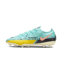Nike Phantom Elite GT2 Kunstgras Voetbalschoenen (AG) Blauw Zwart Roze Geel