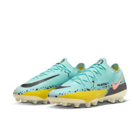 Nike Phantom Elite GT2 Kunstgras Voetbalschoenen (AG) Blauw Zwart Roze Geel