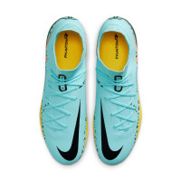 Nike Phantom Pro GT2 Dynamic Fit Gras Voetbalschoenen (FG) Blauw Zwart Roze Geel