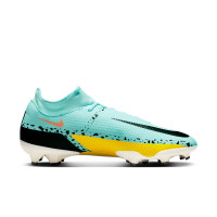 Nike Phantom Academy GT2 Dynamic Fit Gras / Kunstgras Voetbalschoenen (MG) Blauw Zwart Roze Geel