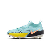 Nike Phantom Academy GT2 Dynamic Fit Grass/Artificial Grass Football Shoes (MG) Kids Blue Black Yellow