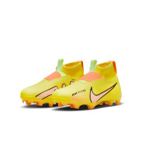 Nike Zoom Mercurial Superfly Pro 9 Gras Voetbalschoenen (FG) Kids Geel Oranje Zwart