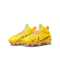 Nike Zoom Mercurial Vapor 15 Academy Laceless Grass/Artificial Grass Football Shoes (MG) Kids Yellow Orange