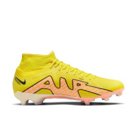 Nike Zoom Mercurial Superfly 9 Academy Gras/Artificial Grass Football Shoes (MG) Yellow Black Pink