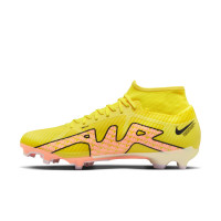 Nike Zoom Mercurial Superfly 9 Academy Gras/Artificial Grass Football Shoes (MG) Yellow Black Pink