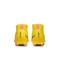 Nike Mercurial Superfly Club 9 Grass/Artificial Grass Football Shoes (MG) Kids Yellow Pink
