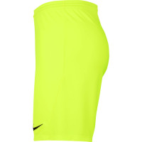 Nike Dry Park III Kids Football Shorts Neon Yellow Black