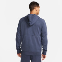 Nike F.C. Tribuna Full-Zip Fleece Hoodie Blauw Rood