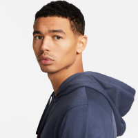 Nike F.C. Tribuna Full-Zip Fleece Hoodie Blauw Rood