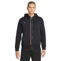 Nike F.C. Tribuna Full-Zip Fleece Hoodie Zwart Rood
