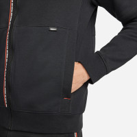 Nike F.C. Tribuna Full-Zip Fleece Hoodie Zwart Rood