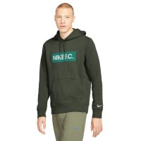 Nike F.C. Essential Fleece Hoodie Dark Green White