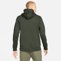 Nike F.C. Essential Fleece Hoodie Dark Green White