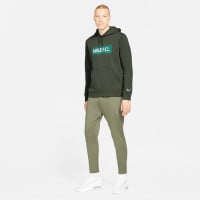 Nike F.C. Essential Fleece Hoodie Donkergroen Wit