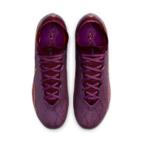 Nike Zoom Mercurial Superfly Elite 9 KM Grass Football Shoes (FG) Purple Burgundy Gold