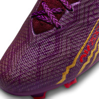 Nike Zoom Mercurial Superfly Elite 9 KM Grass Football Shoes (FG) Purple Burgundy Gold