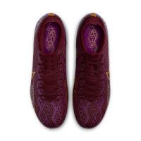 Nike Zoom Mercurial Superfly Academy 9 KM Grass/Artificial Grass Football Shoes (MG) Purple Burgundy Gold