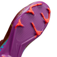 Nike Zoom Mercurial Superfly Academy 9 KM Grass/ Artificial Grass Football Shoes (MG) Kids Purple Burgundy Gold