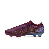 Nike Zoom Mercurial Vapor Elite 15 KM Grass Football Shoes (FG) Purple Burgundy Gold