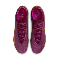 Nike Zoom Mercurial Vapor Elite 15 KM Grass Football Shoes (FG) Purple Burgundy Gold