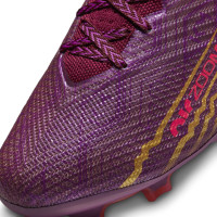 Nike Zoom Mercurial Vapor Elite 15 KM Grass Football Shoes (FG) Purple Burgundy Gold