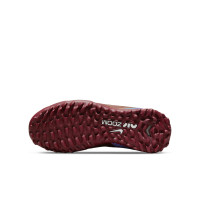 Nike Zoom Mercurial Vapor Academy 15 KM Turf Football Shoes (TF) Kids Purple Burgundy Gold