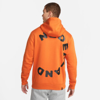 Nike Nederland Club Hoodie 2022-2024 Orange Black