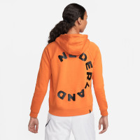 Nike Netherlands Essential Hoodie 2022-2024 Women's Orange Black