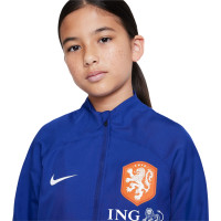 Nike Nederland Strike Trainingspak Woven 2022-2024 Kids Blauw Wit