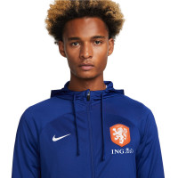 Nike Nederland Strike Hooded Trainingspak 2022-2024 Blauw Oranje Wit