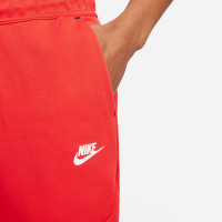 Nike Tech Fleece Full-Zip Tracksuit Coral Red Black White