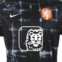 Nike Nederland Pre Match Trainingsshirt 2022-2024 Zwart Wit