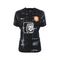 Nike Nederland Pre Match Trainingsshirt 2022-2024 Dames Zwart Wit