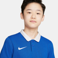 Nike Dri-Fit Park 20 Polo Kids Blauw Wit
