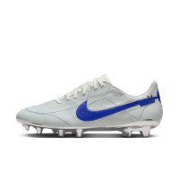 Nike Tiempo Legend Elite 9 Made in Italy Gras Voetbalschoenen (FG) Wit Blauw Zilver